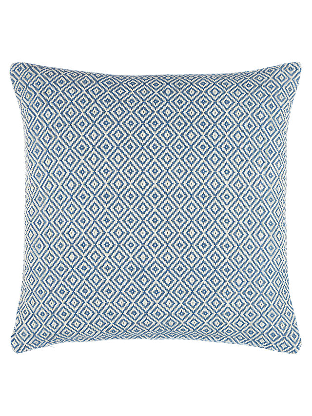 John Lewis Diamonds Cushion, Indian Blue