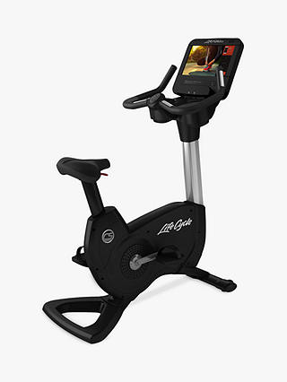 Life Fitness Platinum Club Series Upright Bike with Discover SE3HD Console, Arctic Silver