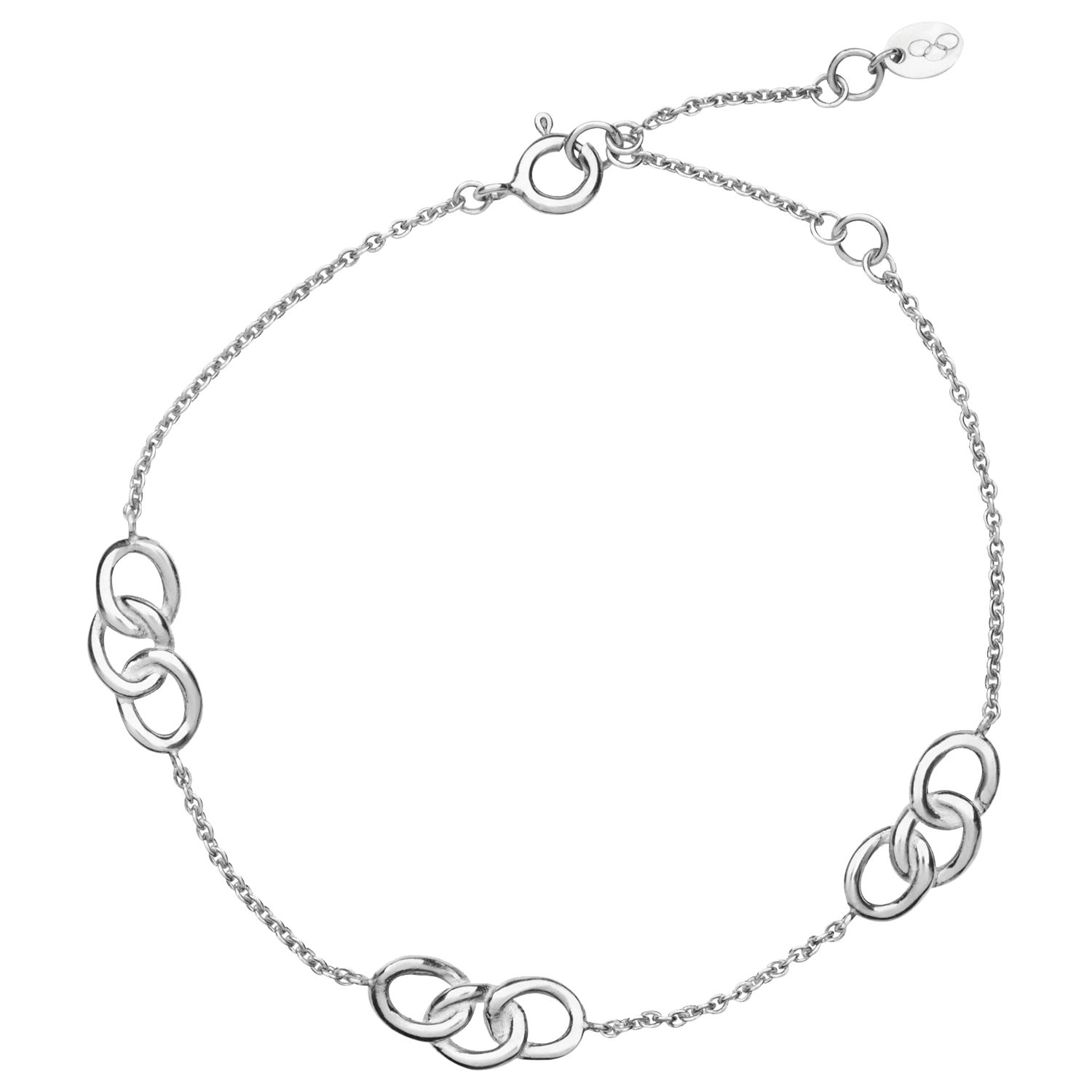 Links Of London Sterling Silver Signature 3 Station Bracelet Silver At John Lewis Partners