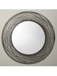 John Lewis Fusion Swirl Mirror, Dia.114cm, Grey