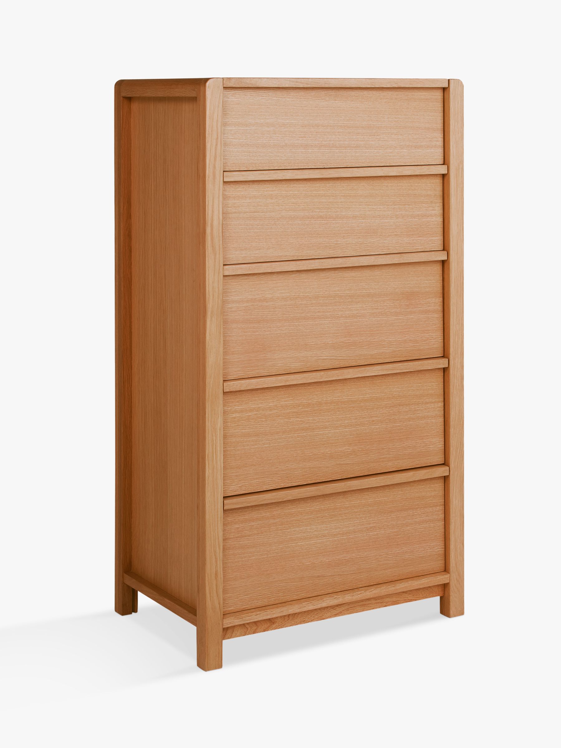 Photo of John lewis montreal tall 5 drawer chest oak