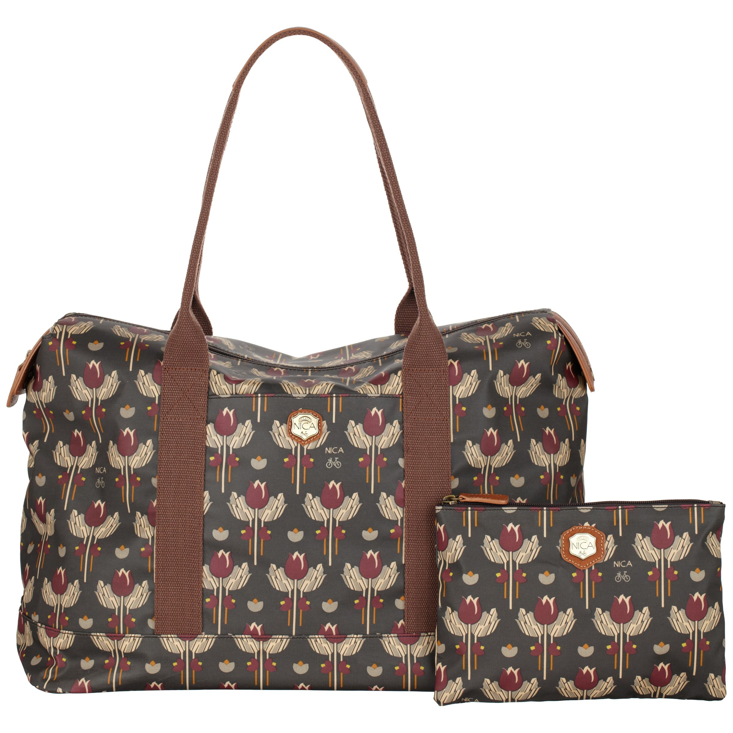 Nica Grace Weekender Bag, Charcoal Base Tulip