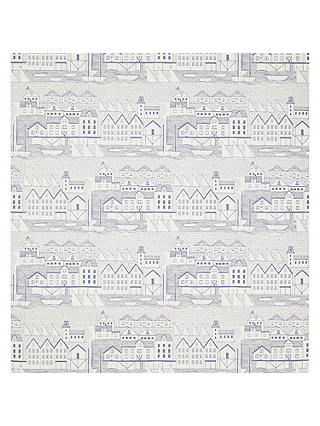 John Lewis & Partners Nordic Houses Wallpaper, Blue