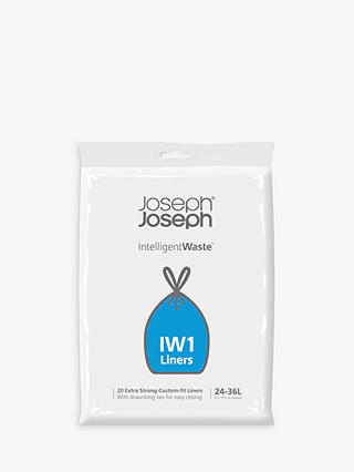 Joseph Joseph IW1 Intelligent Waste Separation & Recycling Totem Custom Fit Bin Liners, Pack of 20
