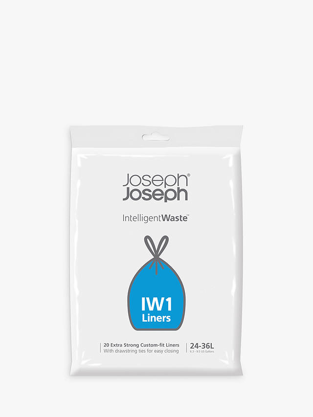 Joseph Joseph IW1 Intelligent Waste Separation & Recycling Totem Custom Fit Bin Liners, Pack of 20