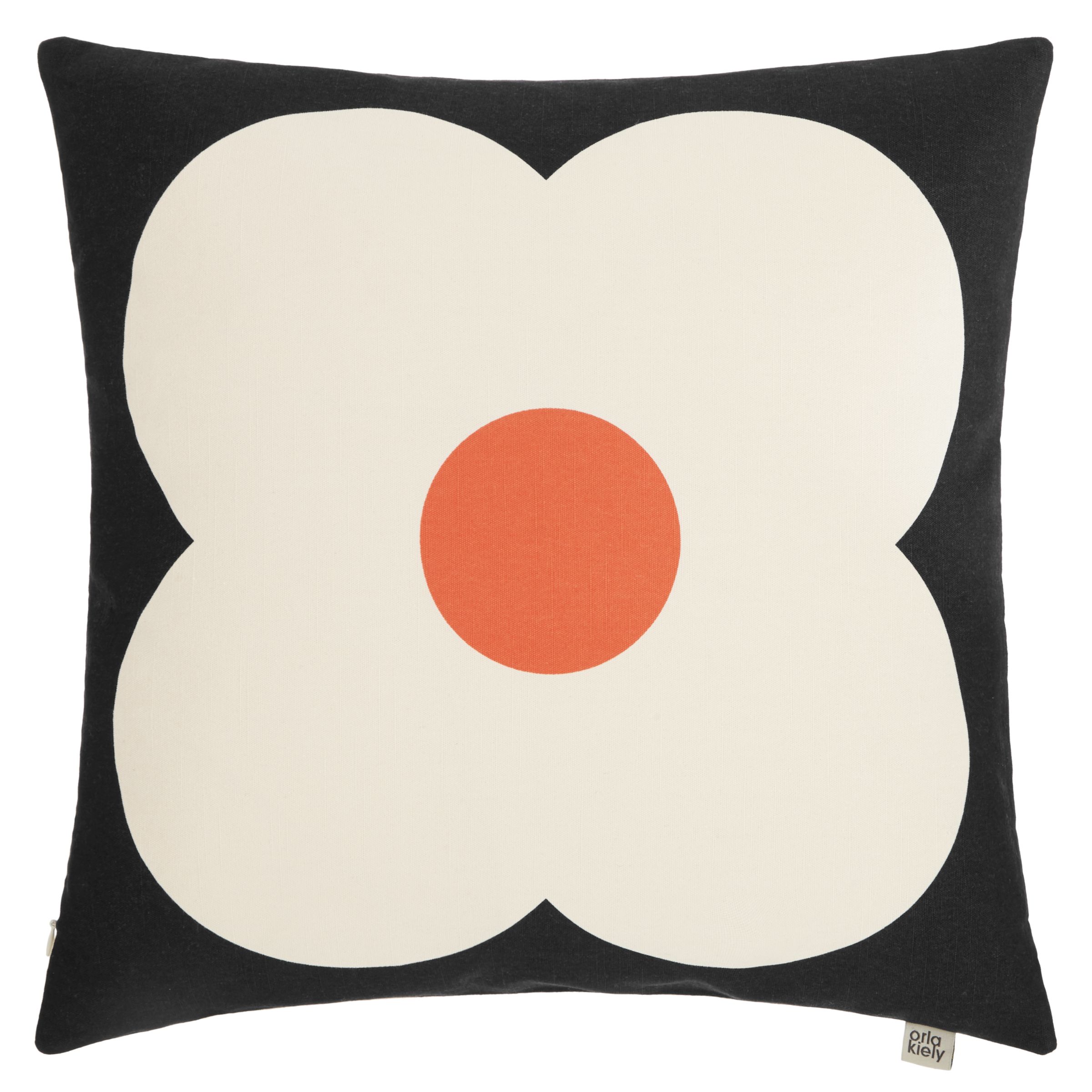 Orla Kiely Abacus Flower Cushion Slate Blue Red At John Lewis