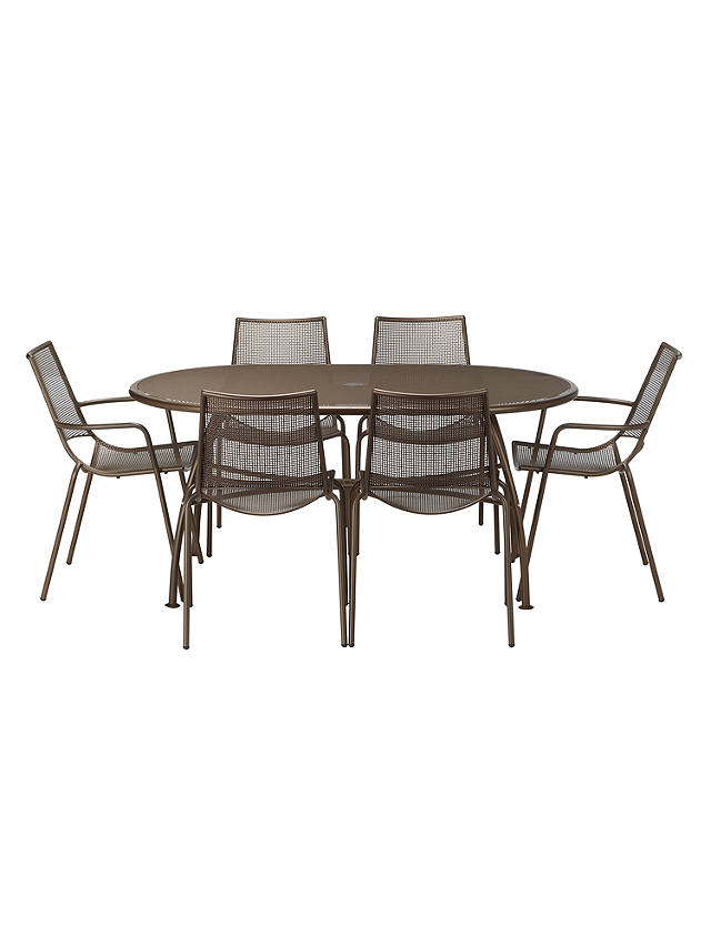 Ala Mesh 6 Seater Garden Table And, Outdoor Table And 6 Chairs