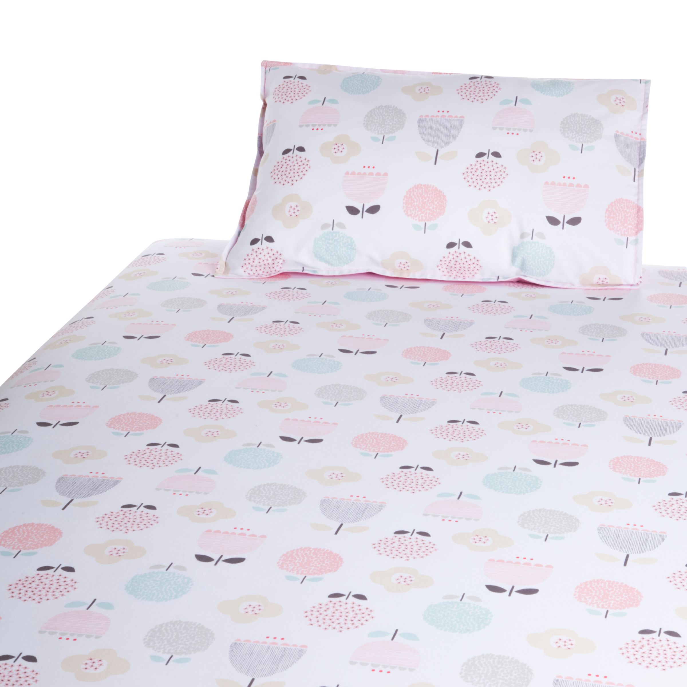 John Lewis Baby S Floral Duvet Cot Cotbed Cover Set Pink At John