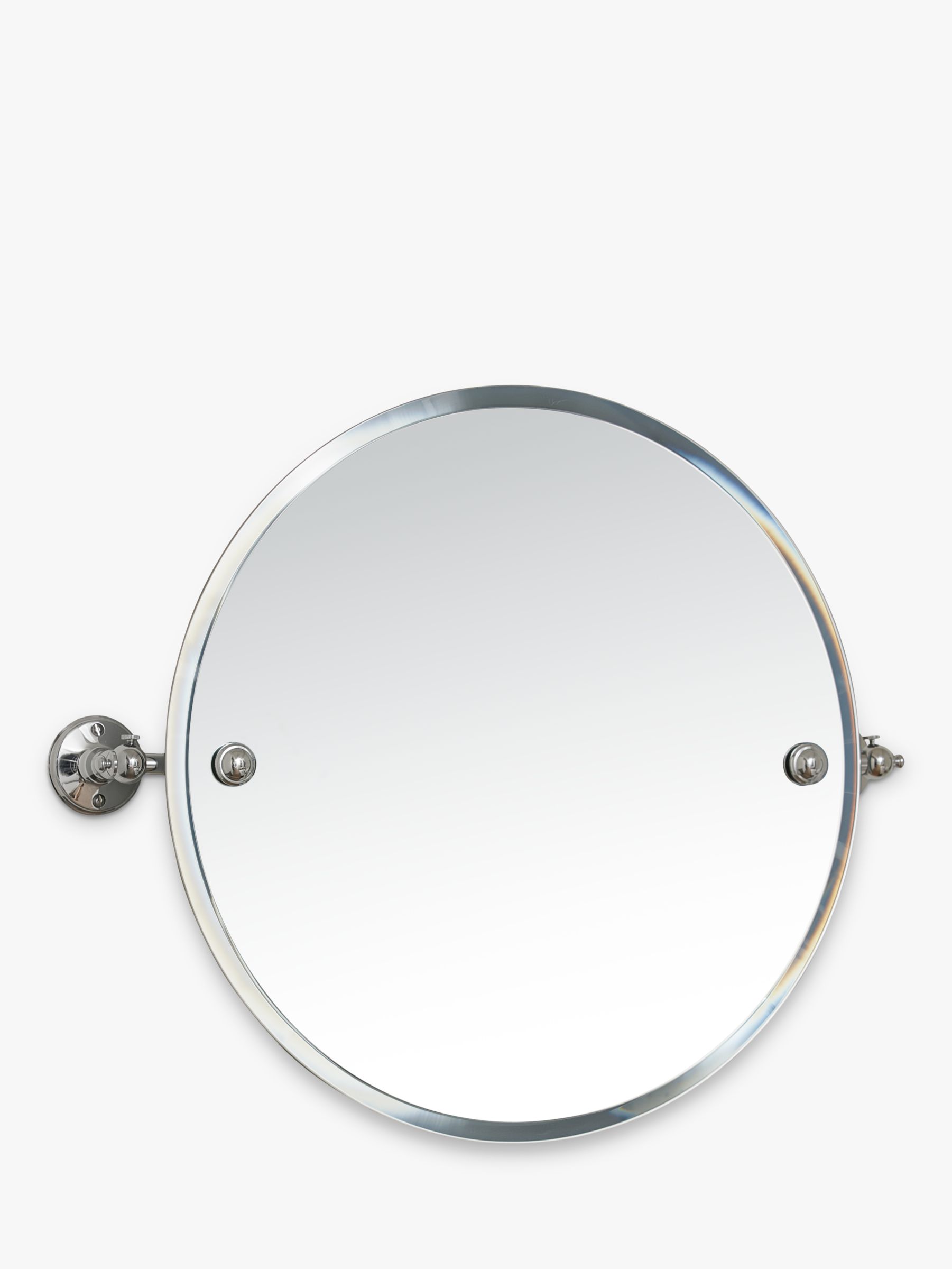Miller Stockholm Tilting Bathroom Mirror, Large Round Tilting Bathroom Mirror