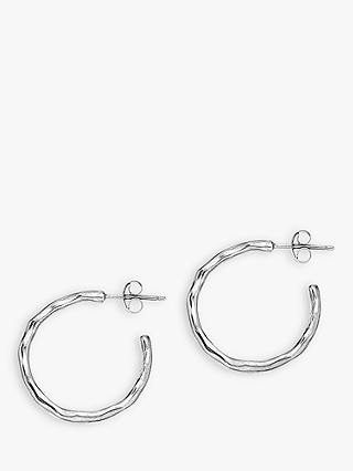 Dower & Hall Sterling Silver Small Waterfall Hoops, Silver