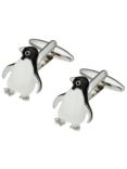John Lewis Penguin Cufflinks, Black/White