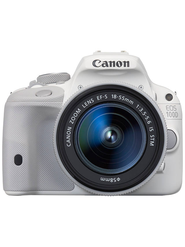 Dignified considerate Plenary session Canon EOS 100D Digital SLR Camera with 18-55mm IS STM Lens, HD 1080p, 18MP,  3" LCD Touch Screen, White