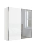 John Lewis Elstra 200cm Wardrobe with Glass and Mirrored Sliding Doors