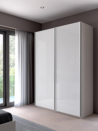 Partners Elstra 150cm Wardrobe, White Sliding Doors