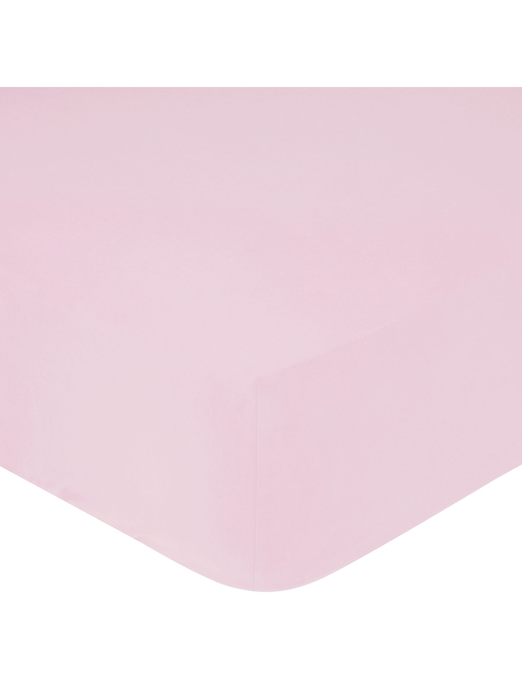 John Lewis 200 Thread Count Fitted Sheet, Single, Pink