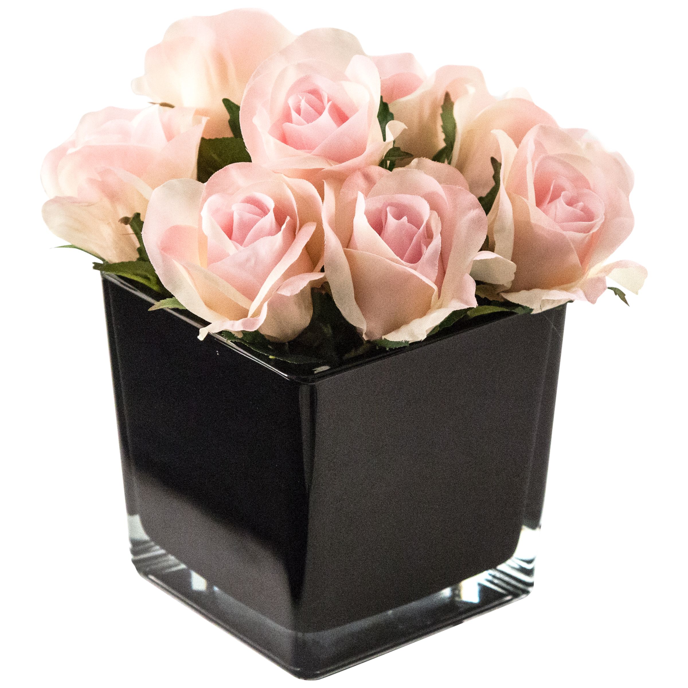 Peony Artificial Roses in Black Cube review