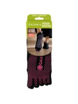 Gaiam No-Slip Yoga Socks, S/M, Black