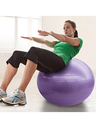 Gaiam 55cm Total Body Balance Ball Kit, Purple