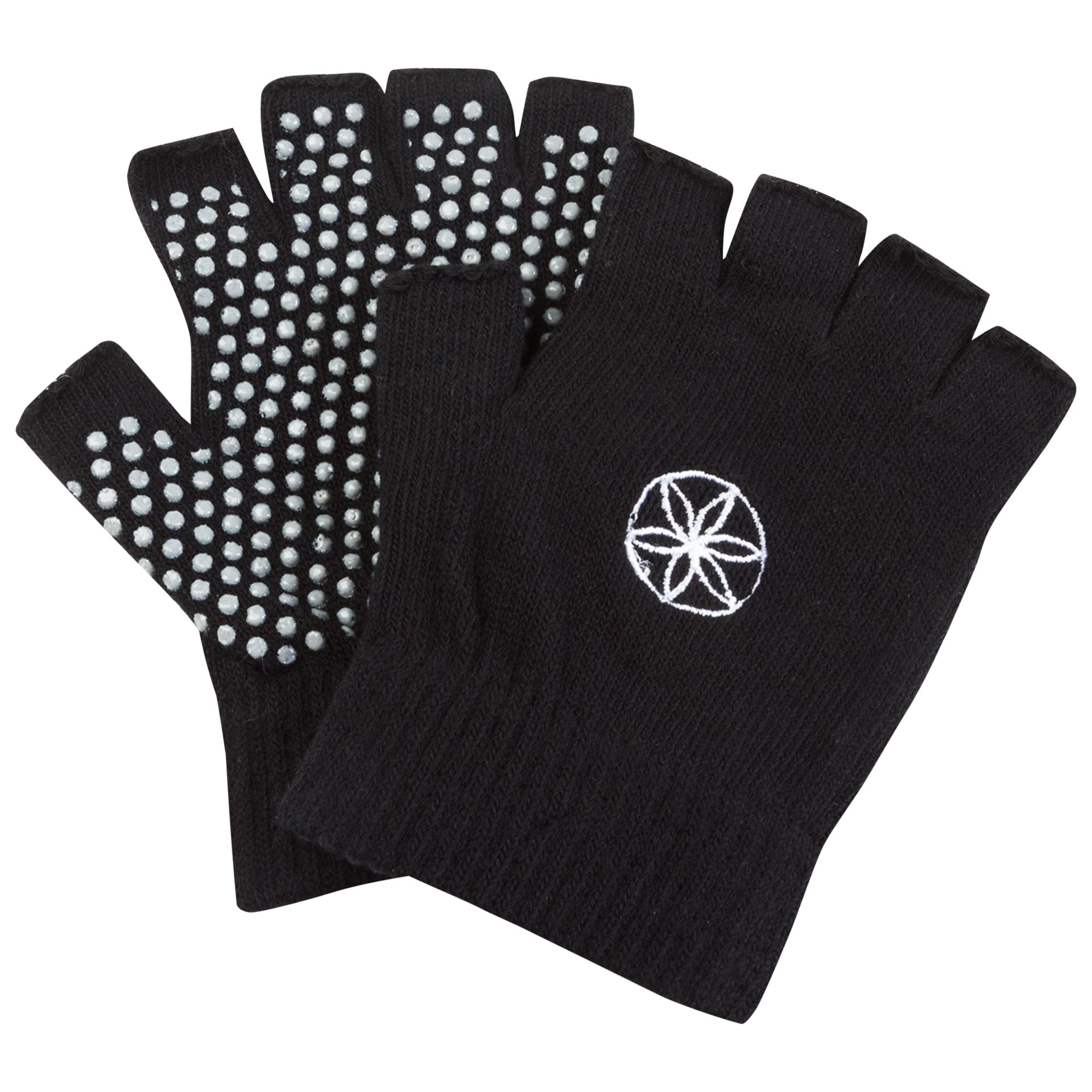 Gaiam Super Grippy Yoga Gloves, One Size, Black/Pink at John Lewis