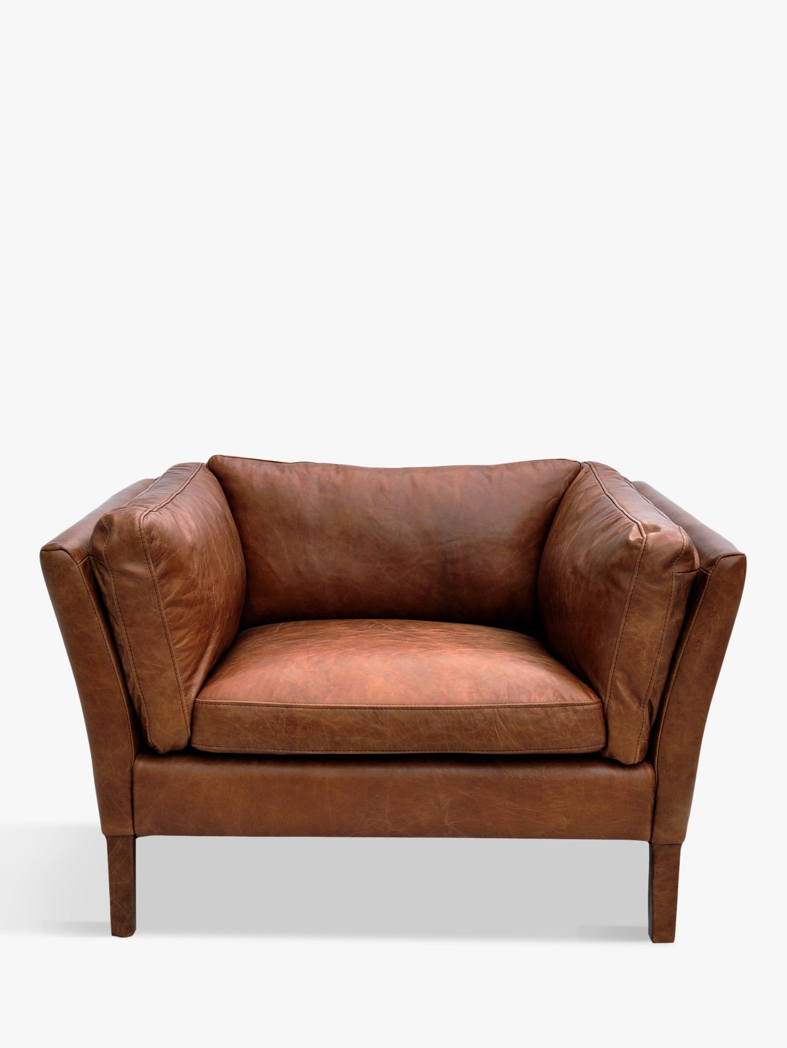Groucho Range, Halo Groucho Leather Armchair, Antique Whisky