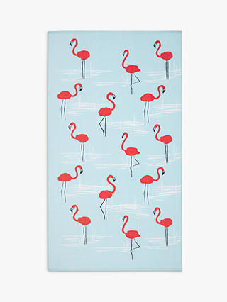 John Lewis & Partners Flamingoes Beach Towel