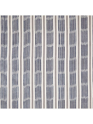 John Lewis & Partners Woven Ikat Stripe Furnishing Fabric, Indian Blue