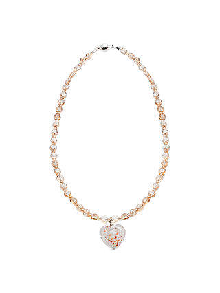 Martick Sparkle Heart and Crystal Pendant Necklace