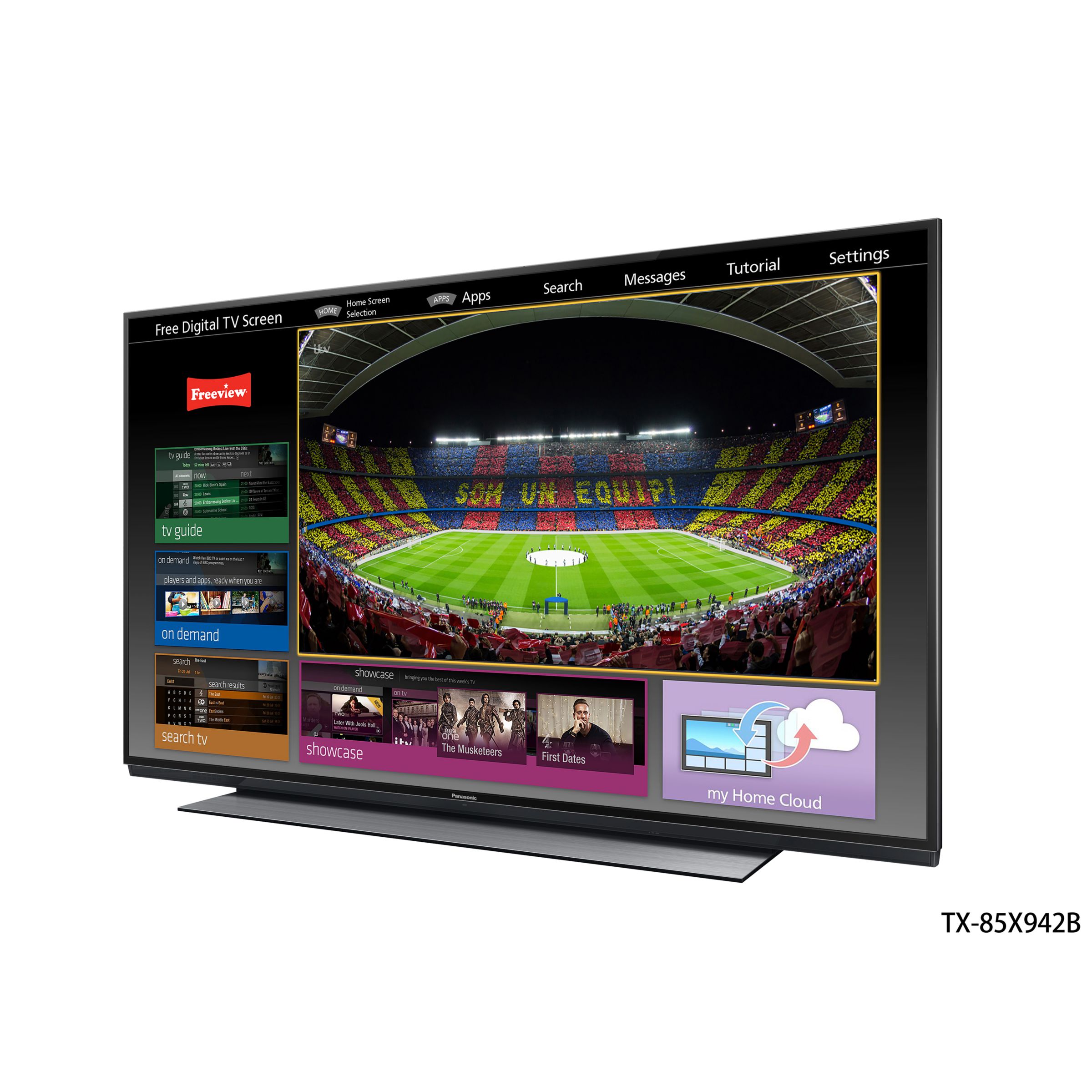Panasonic Viera 85X942B LED 4K Ultra HD 3D Smart TV, 85