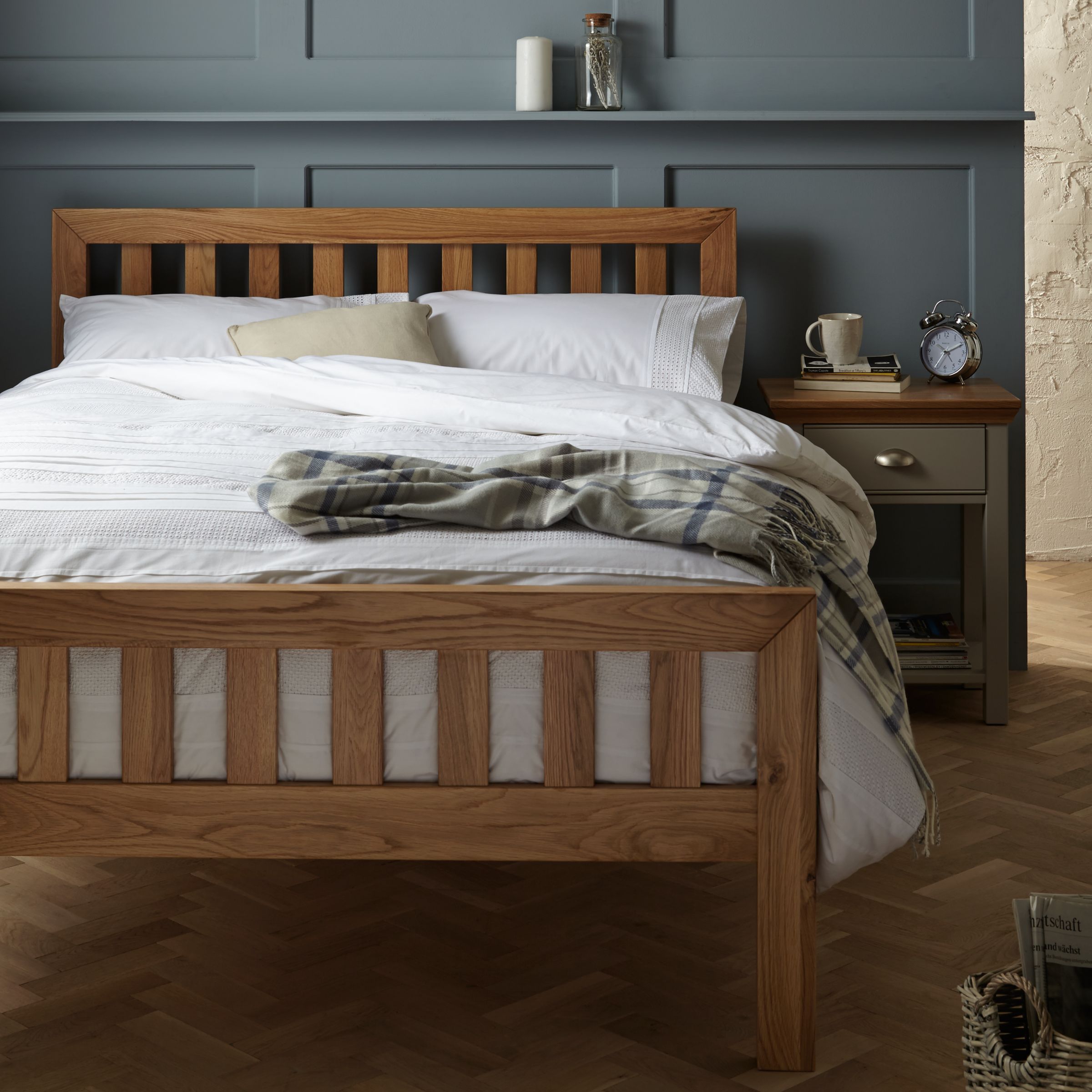 John Lewis Partners Cooper Bed Frame King Size Oak At John