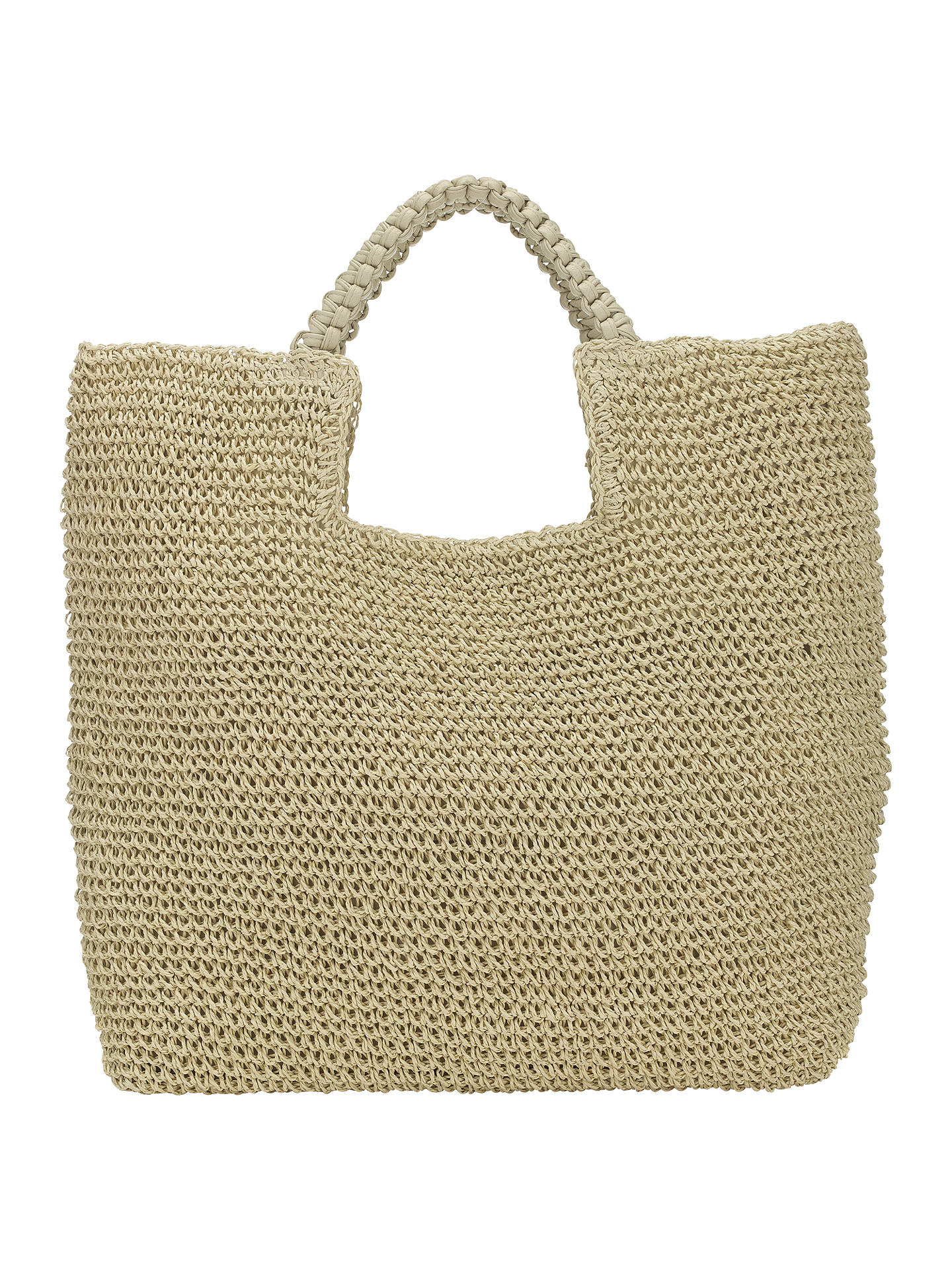 Collection WEEKEND by John Lewis Straw Shopper Bag at John Lewis & Partners