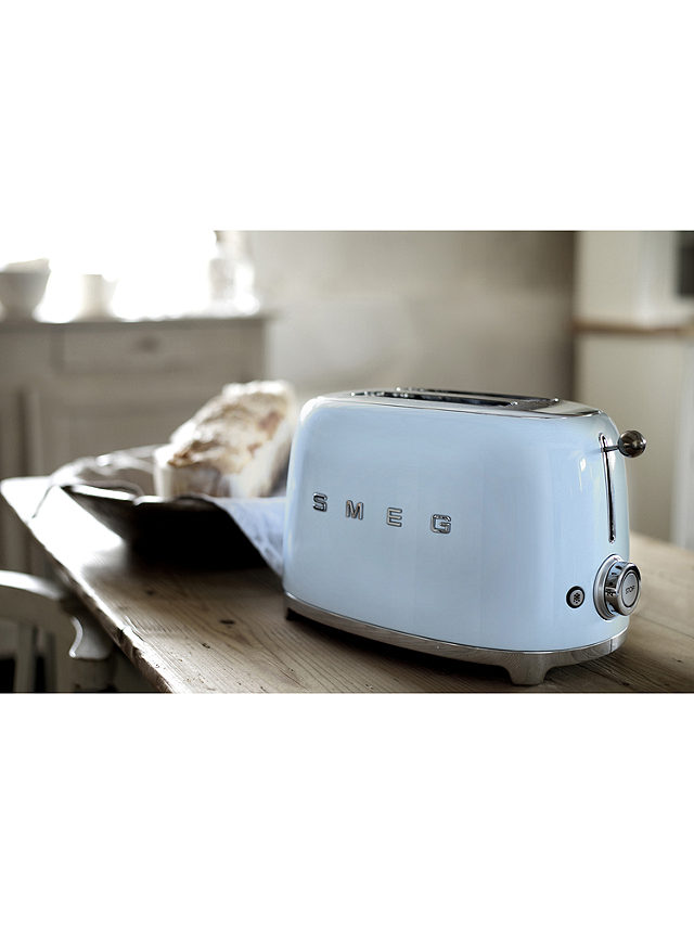 Smeg TSF01 2-Slice Toaster, Pastel Blue