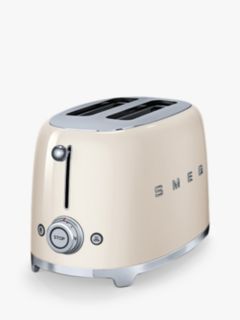 Smeg TSF01 2-Slice Toaster, Cream