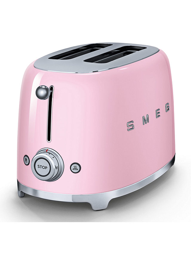 Smeg TSF01 2-Slice Toaster, Pink
