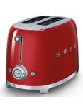 Smeg TSF01 2-Slice Toaster, Red