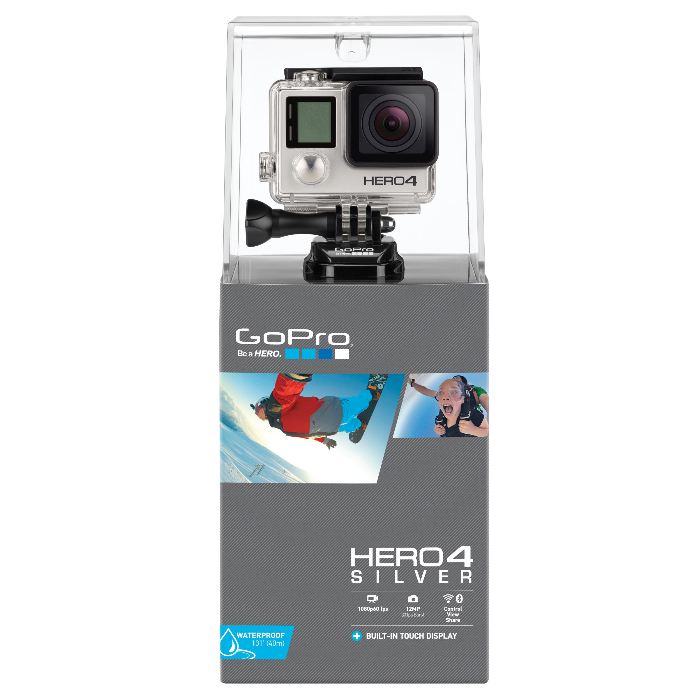Gopro Hero4 Silver Edition Camcorder Hd 1080p 12mp Bluetooth Wi Fi Waterproof Touch Screen At John Lewis Partners