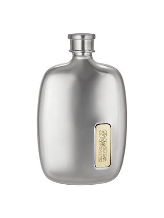 John Lewis & Partners Spirit Pewter Flask, 90ml