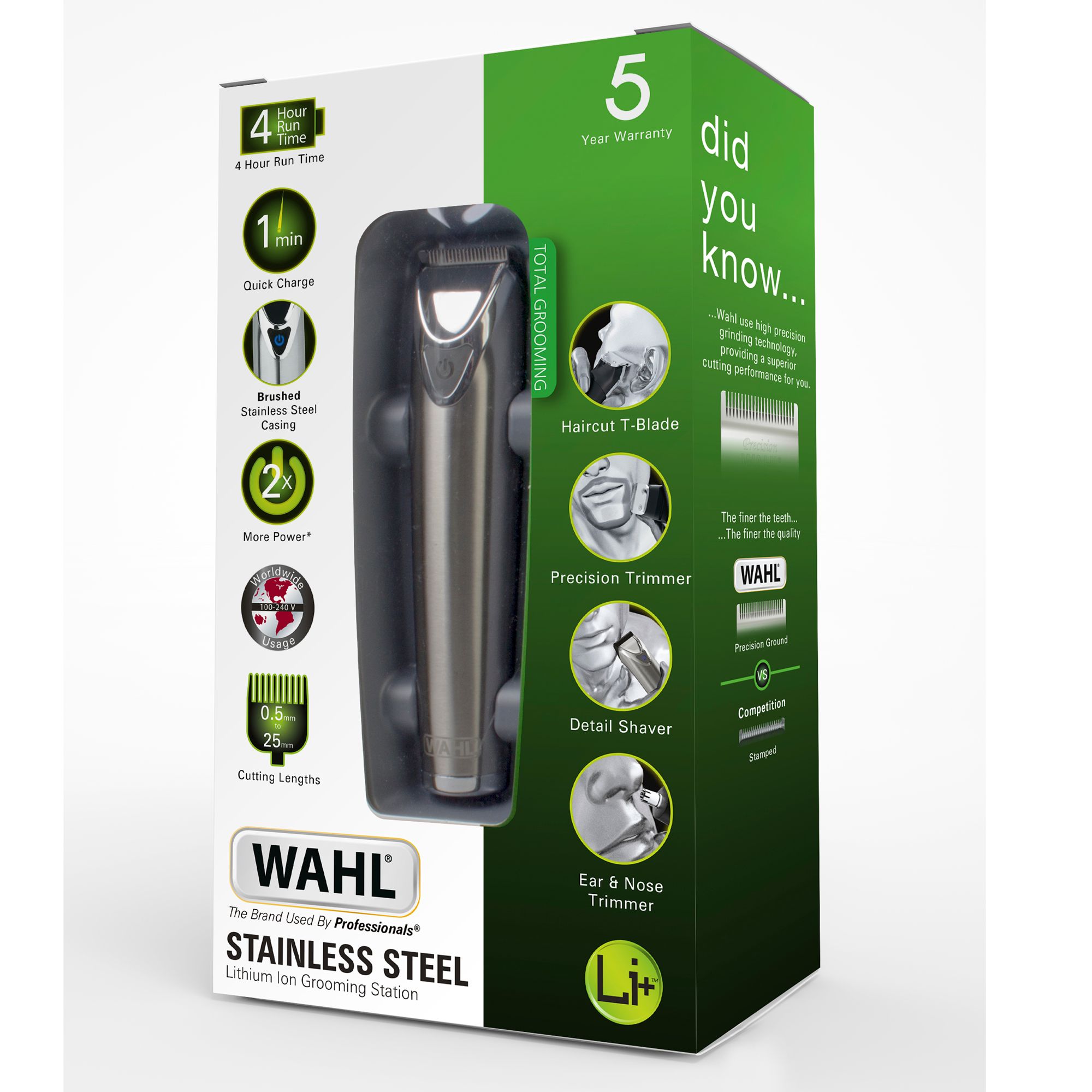 wahl stainless lithium ion