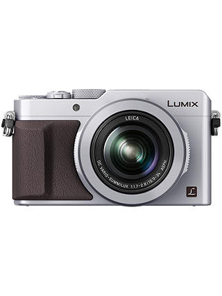 Panasonic Lumix DMC-LX100 Camera, 4K Ultra HD, 12.8MP, 3.1x Optical Zoom, EVF, 3" LCD Screen, Silver