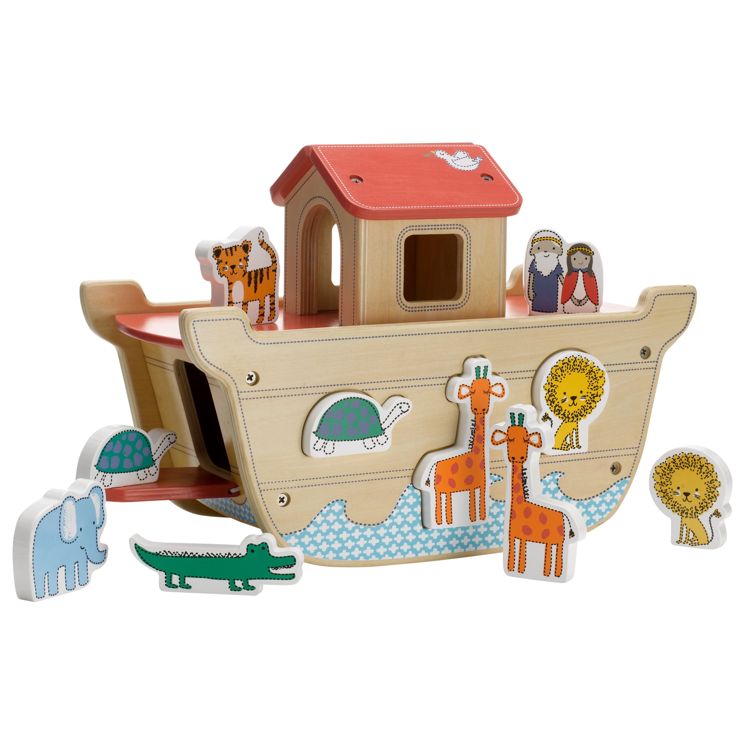 wooden noahs ark toy