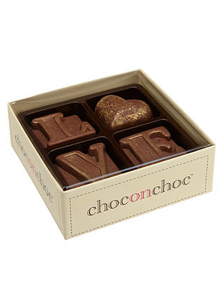 Choc on Choc Gold Heart Love Chocolates, 50g