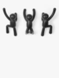 Umbra Buddy Set Of 3 Hanging Hooks, Black