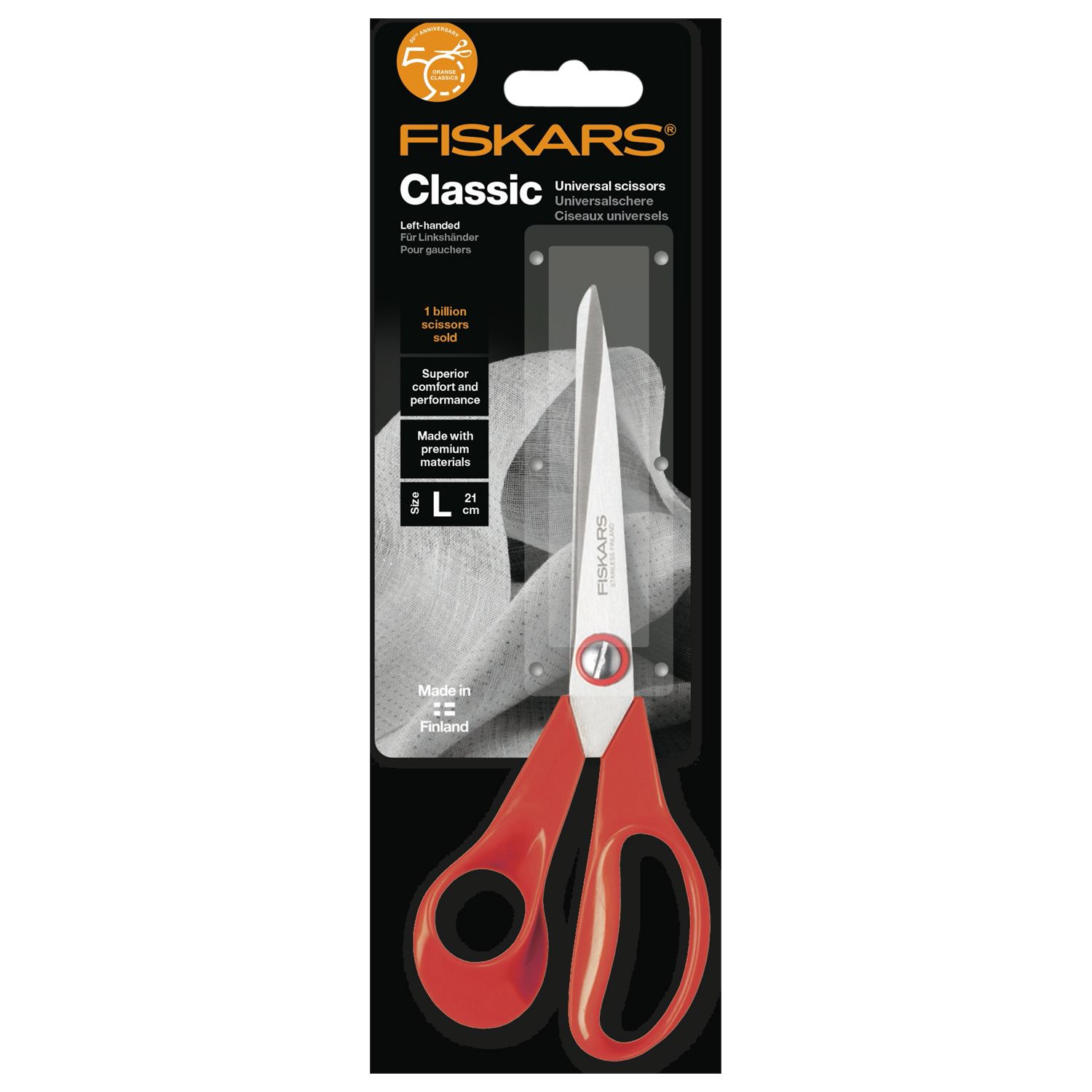 Left Handed Scissors, Fiskars Scissors, Classic Universal Purpose