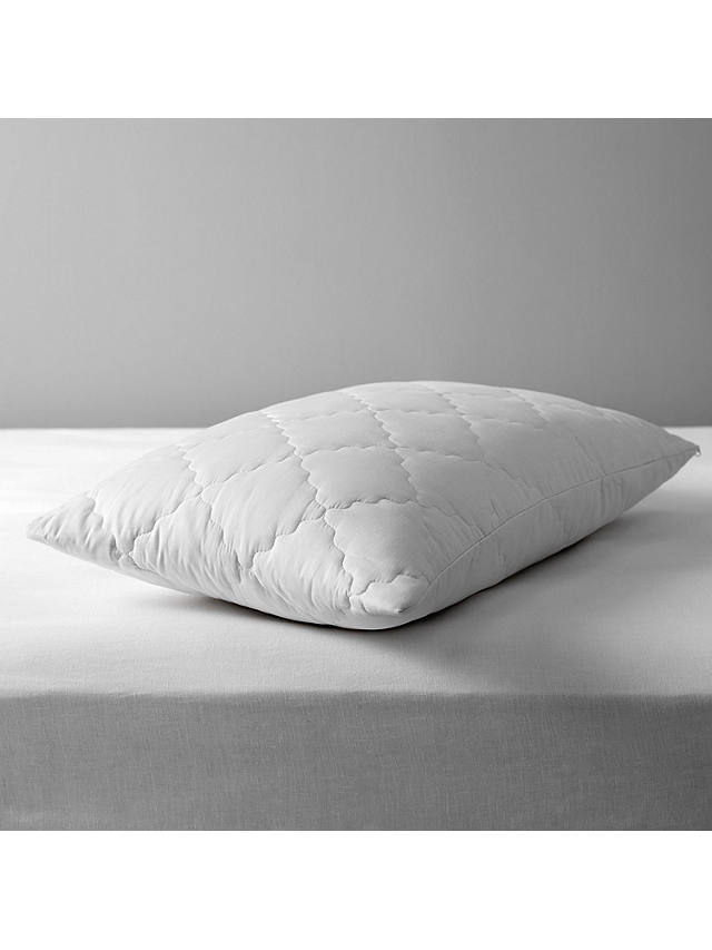 John Lewis & Partners Natural Collection Pure Cotton Quilted Standard Pillow Enhancer