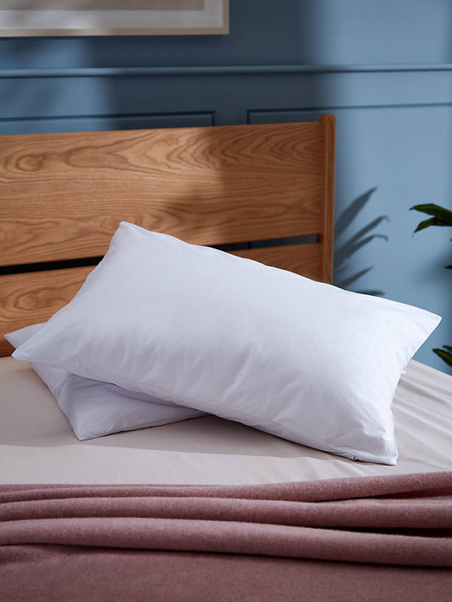 John Lewis & Partners Specialist Synthetic Anti Allergen Enclosed Waterproof Standard Pillow Protector