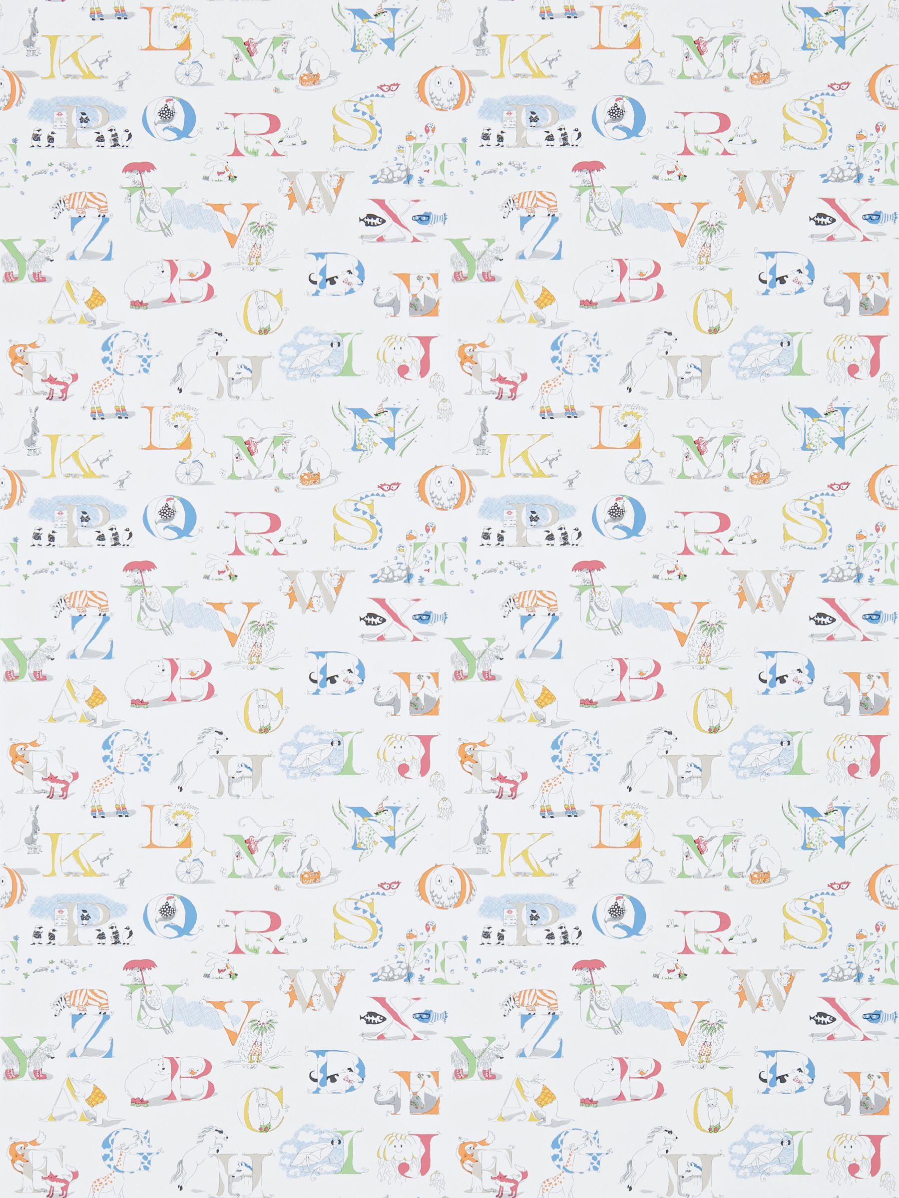 Sanderson Alphabet Zoo Wallpaper