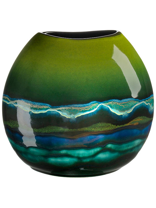 Poole Pottery Maya Purse Vase, H20cm, Green