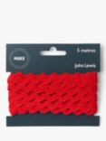 John Lewis & Partners 6mm Ric Rac, 5m, Red