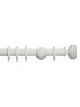 John Lewis Distressed Curtain Pole Kit, White, Dia.35mm