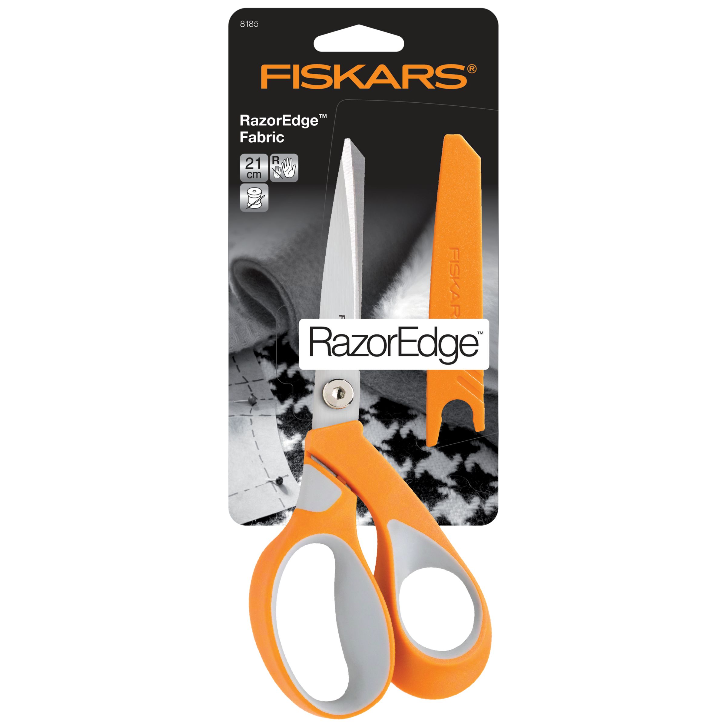 Fiskars Softgrip Contoured Performance Scissors All Purpose - Stainless  Steel - 8 - Fabric Scissors for Office, Arts, and Crafts- Grey
