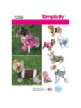 Simplicity Dog Coat Sewing Pattern, 1239